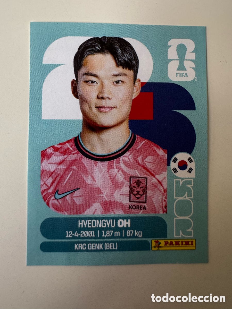 Football Stickers: Corea del Sur KOR MUNDIAL FIFA WORLD CUP 2026 STICKER PANINI KOR20 &ndash; Oh Hyeongyu N&ordm; 20