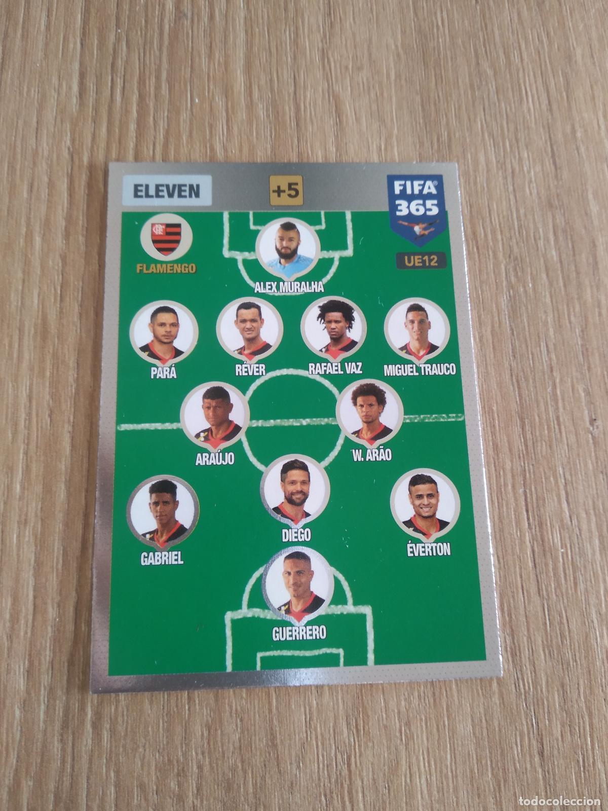 Cromos de F&uacute;tbol: UE12 ELEVEN ALINEACION EQUIPO FLAMENGO CROMO FUTBOL PANINI ADRENALYN 16-17 FIFA 365 2016-2017
