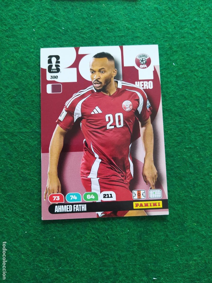 Cromos de F&uacute;tbol: ADRENALYN MUNDIAL 2026 HERO N&ordm; 390 AHMED FATHI CATAR