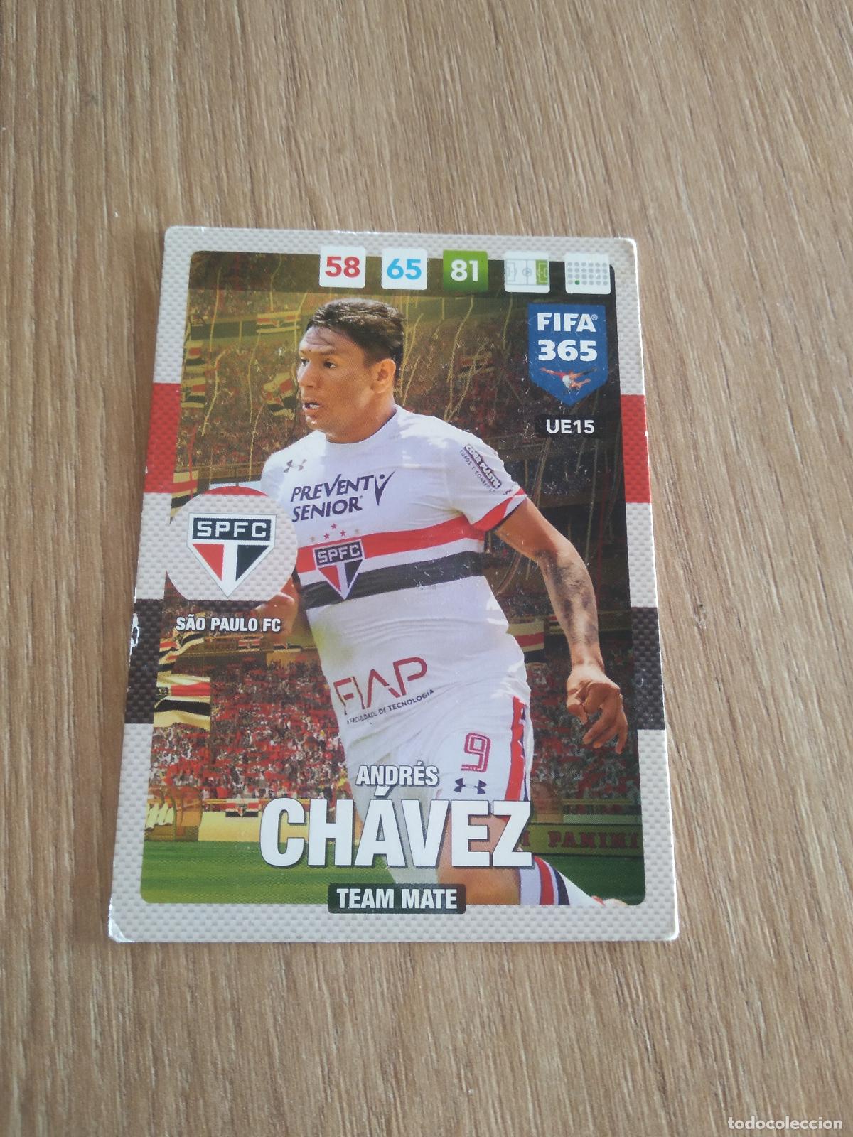 Cromos de F&uacute;tbol: UE15 ANDRES CHAVEZ SAO PAULO CROMO FUTBOL PANINI ADRENALYN 16-17 FIFA 365 2016-2017