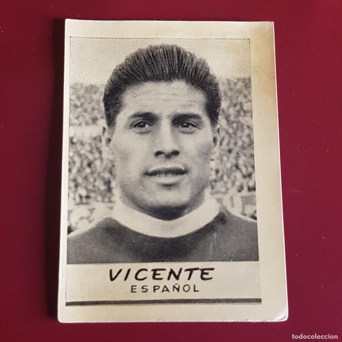 Figurine di Calcio: JORNADA DEPORTIVA - FUTBOLISTAS - 1960 1961 - 60 61 - ESPA&Ntilde;OL - VICENTE - NUNCA PEGADO