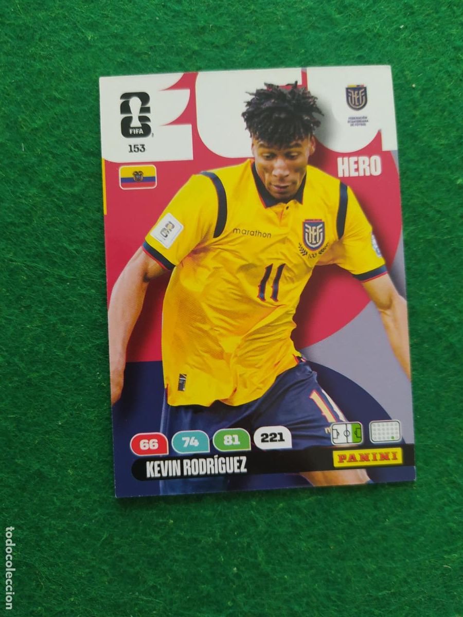 Cromos de F&uacute;tbol: ADRENALYN MUNDIAL 2026 HERO N&ordm; 153 KEVIN RODRIGUEZ ECUADOR