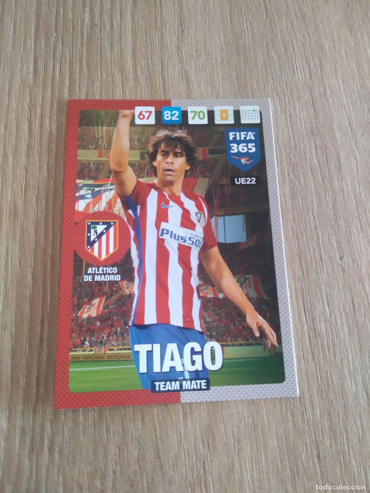 Cromos de F&uacute;tbol: UE22 TIAGO ATLETICO DE MADRID CROMO FUTBOL PANINI ADRENALYN 16-17 FIFA 365 2016-2017