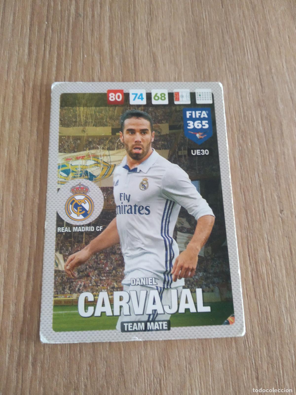 Cromos de F&uacute;tbol: UE30 CARVAAJAL REAL MADRID CROMO FUTBOL PANINI ADRENALYN 16-17 FIFA 365 2016-2017