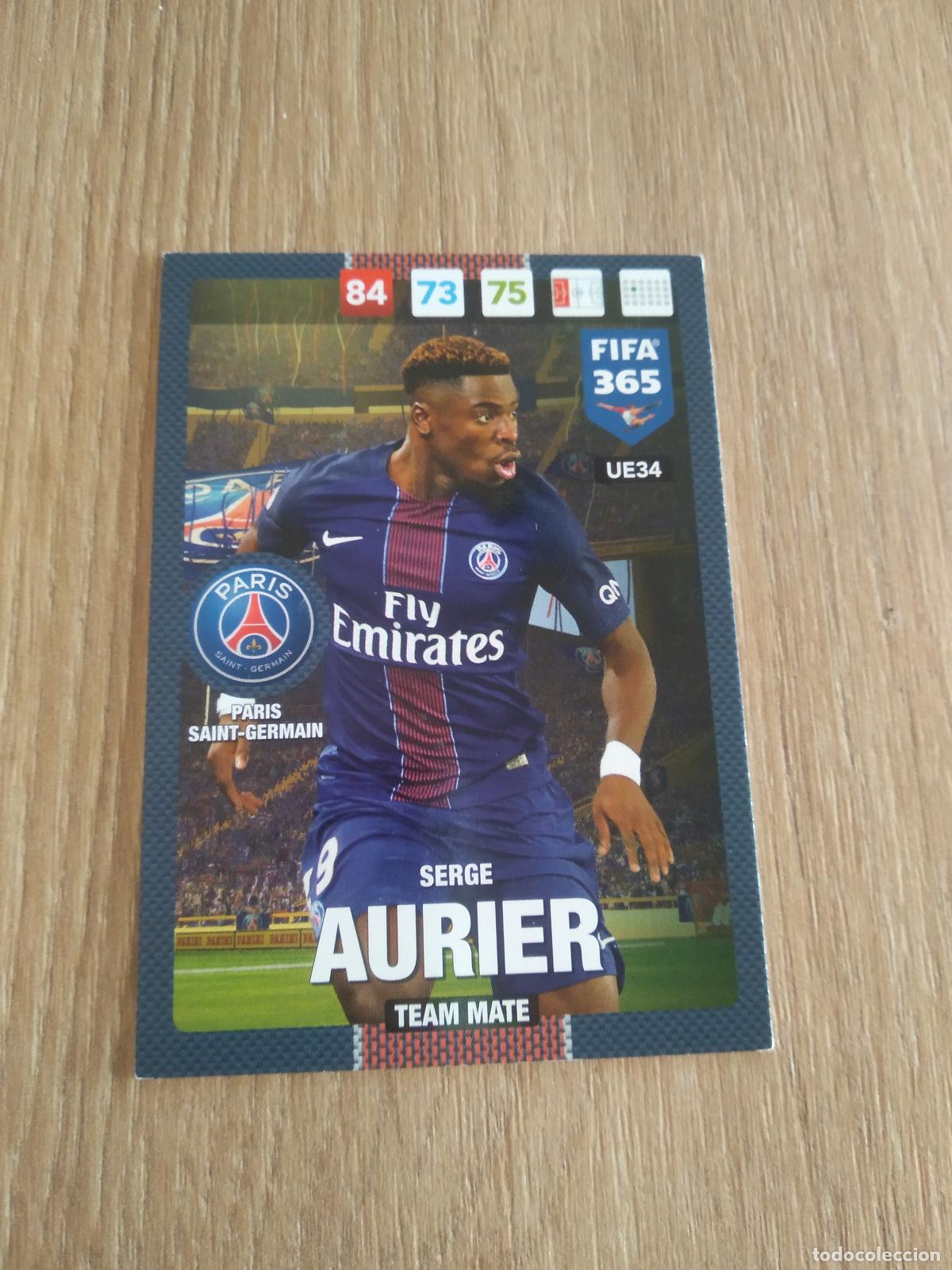 Cromos de F&uacute;tbol: UE34 SERGE AURIER PARIS SAINT GERMAIN PSG CROMO FUTBOL PANINI ADRENALYN 16-17 FIFA 365 2016-2017