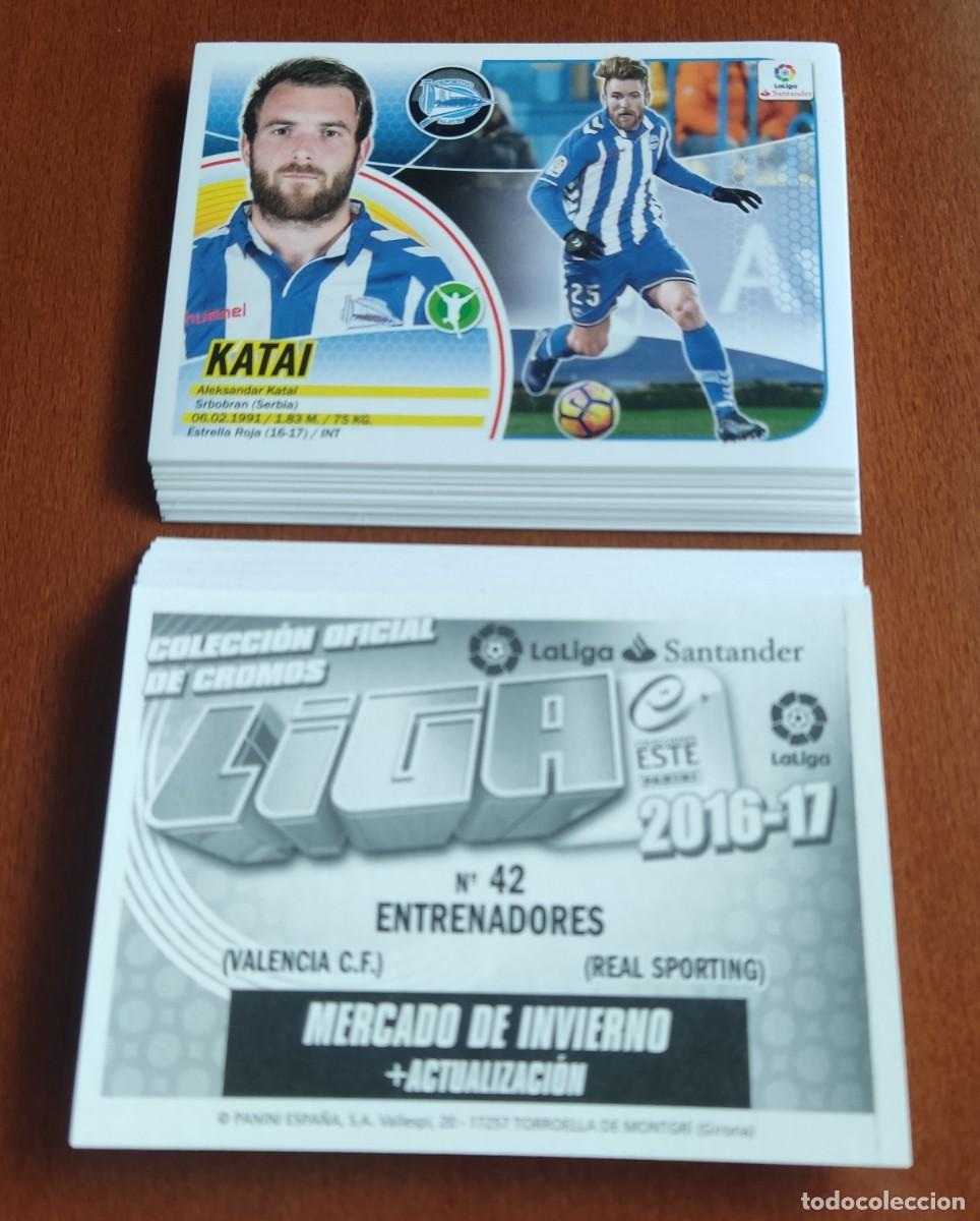 Cromos de F&uacute;tbol: 42 CROMOS FICHAJES MERCADO DE INVIERNO LIGA ESTE 16 - 17 COLECCI&Oacute;N COMPLETA CROMO 2016 2017 PANINI