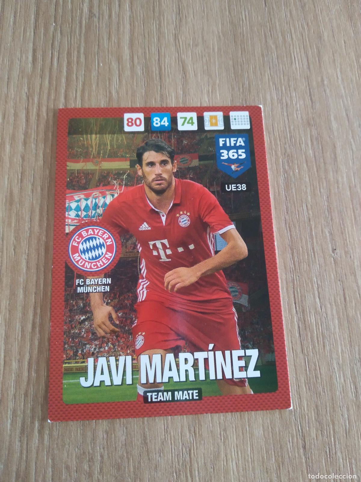 Cromos de F&uacute;tbol: UE38 JAVI MARTINEZ BAYERN MUNICH CROMO FUTBOL PANINI ADRENALYN 16-17 FIFA 365 2016-2017