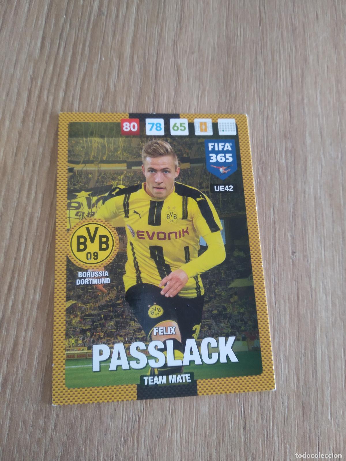 Cromos de F&uacute;tbol: UE42 PASSLACK BORUSSIA DORTMUND CROMO FUTBOL PANINI ADRENALYN 16-17 FIFA 365 2016-2017