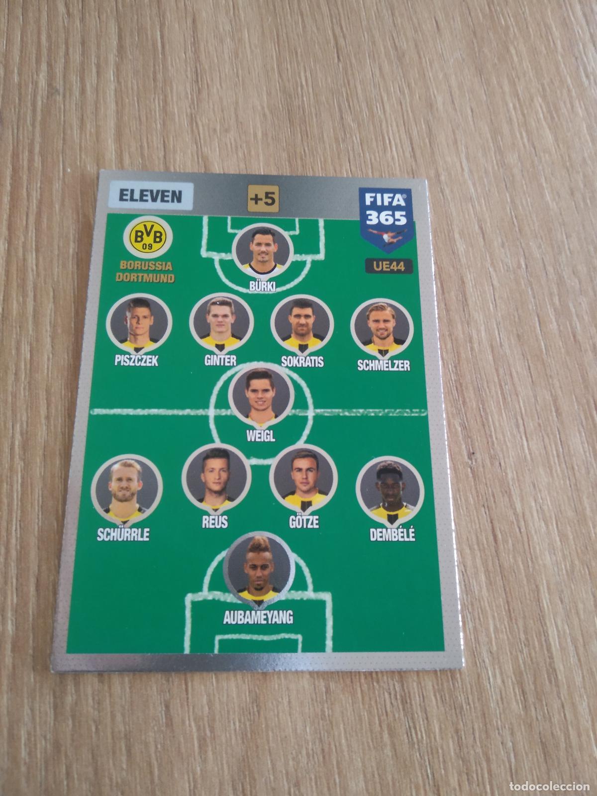 Cromos de F&uacute;tbol: UE44 ALINEACION EQUIPO BORUSSIA DORTMUND CROMO FUTBOL PANINI ADRENALYN 16-17 FIFA 365 2016-2017