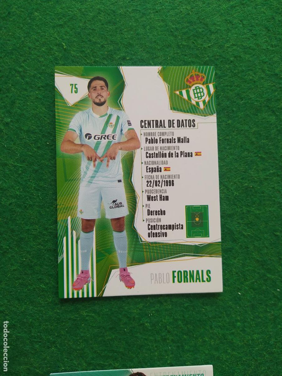 Cromos de F&uacute;tbol: BETIS CARDS 2025 2026 N&ordm; 75 FORNALS