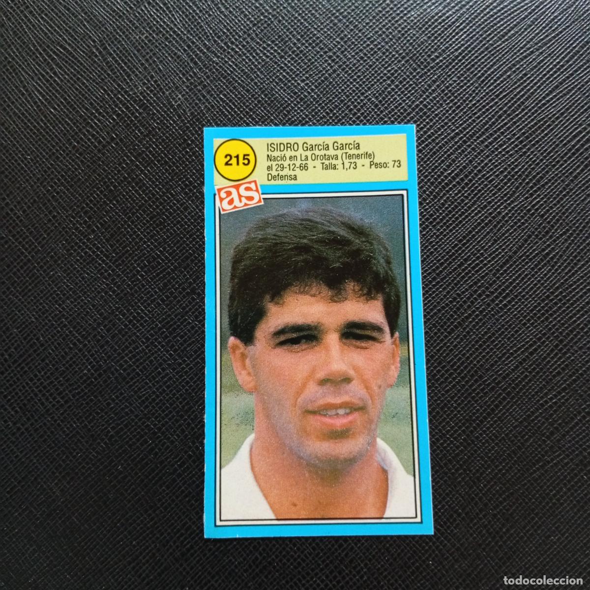 Cromos de F&uacute;tbol: 215 ISIDRO TENERIFE AS 1990 1991 CROMO FUTBOL LIGA 90 91 - SIN PEGAR - A135 PG298