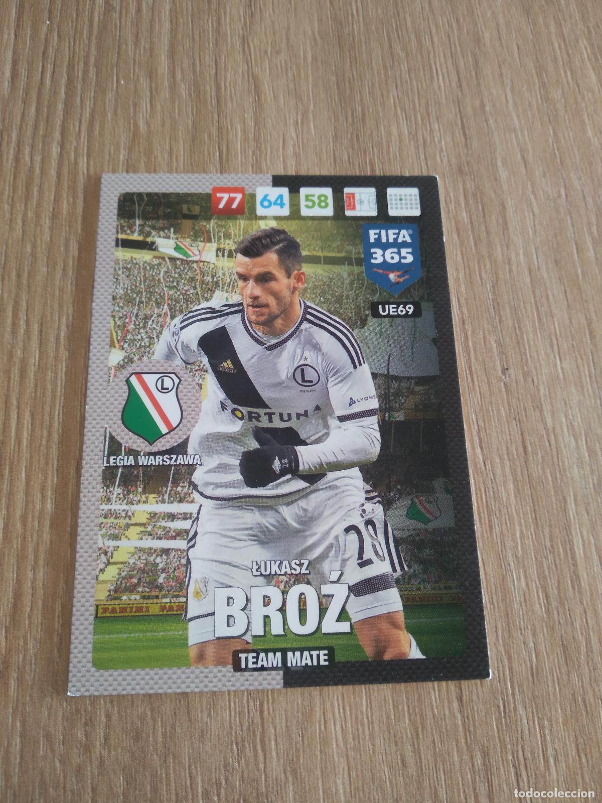 Cromos de Futebol: UE69 LUKASZ BROZ LEGIA WARSZAWA CROMO FUTBOL PANINI ADRENALYN 16-17 FIFA 365 2016-2017