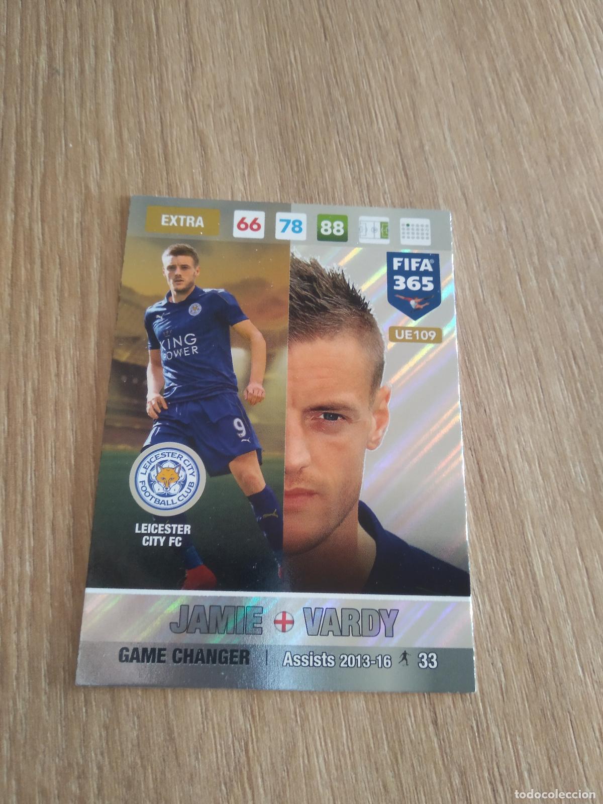 Cromos de F&uacute;tbol: UE109 VARDY LEICESTER CROMO FUTBOL PANINI ADRENALYN 16-17 FIFA 365 2016-2017