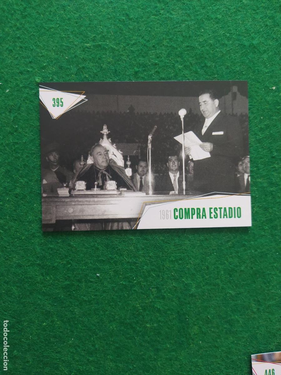 Cromos de F&uacute;tbol: BETIS CARDS 2025 2026 N&ordm; 395 COMPRA DEL ESTADIO 1961
