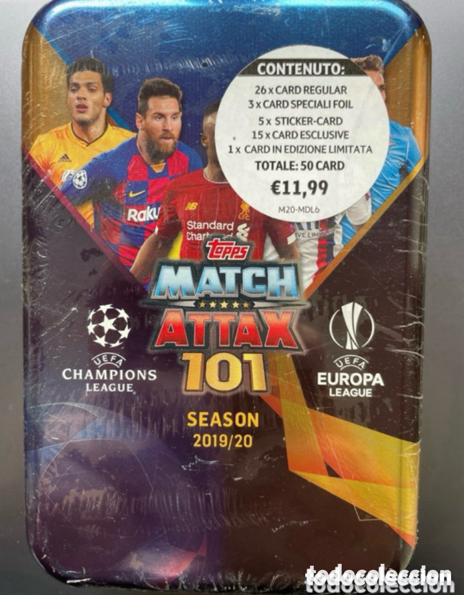 Cromos de F&uacute;tbol: Lata 50 cartas Match Attax 101 2019-20 UCL TOPPS 24 cartas especiale