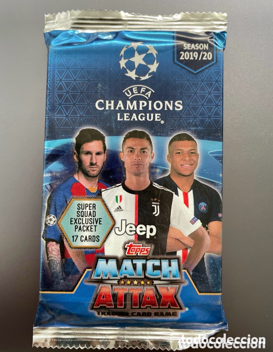 Cromos de F&uacute;tbol: Sobre 17 cards exclusivo Super Squad Match Attax 2019-20 Topps