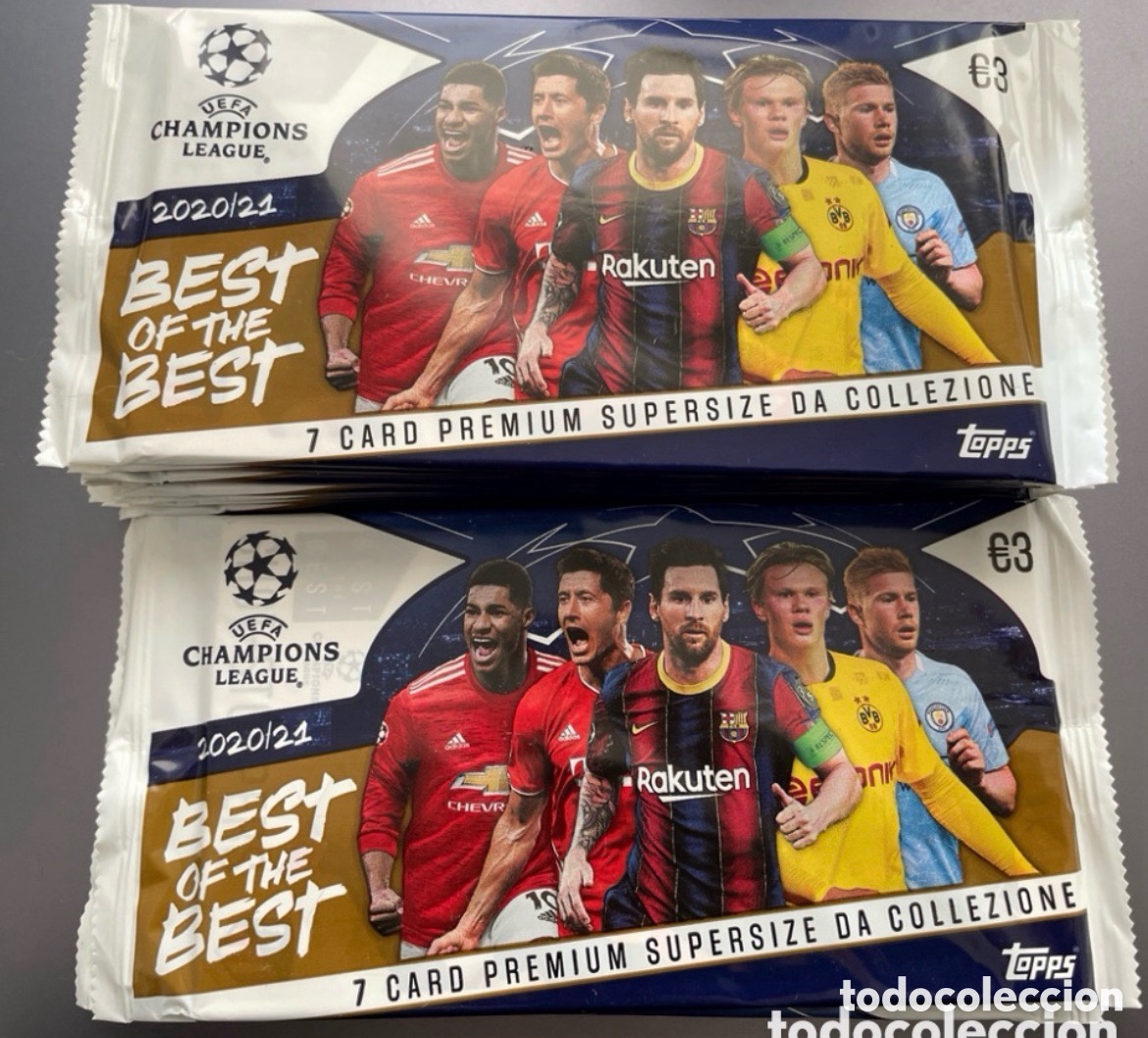 Cromos de F&uacute;tbol: Lote 10 sobres Topps Best of the Best UCL 2020-21 2020 2021