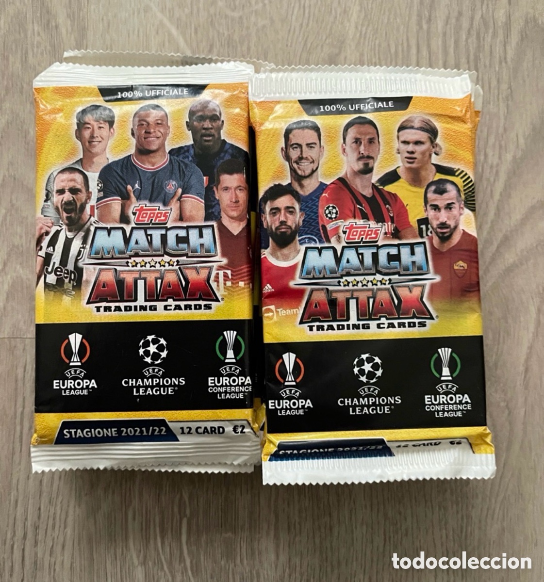 Cromos de F&uacute;tbol: Lote 10 sobres Match Attax 2021-22 2021 2022 Topps 120 cards