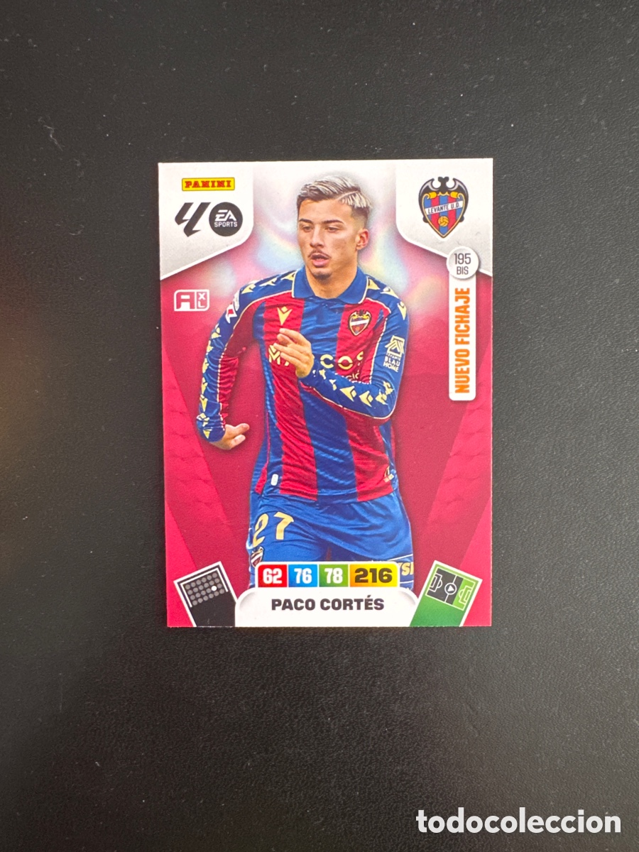 Figurine di Calcio: PACO CORTES LEVANTE N&Uacute;MERO 195 BIS ADRENALYN 2025 2026