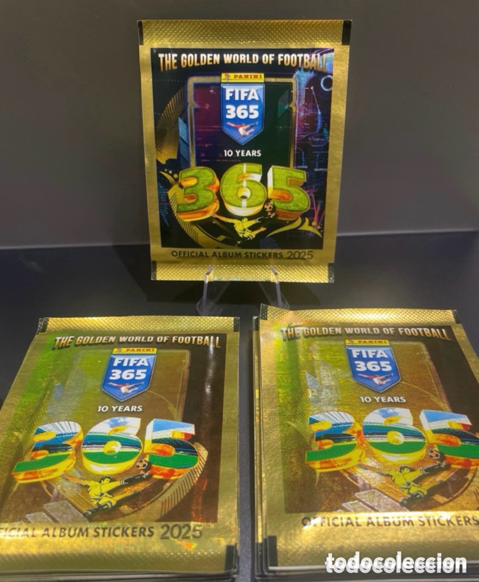 Cromos de F&uacute;tbol: Lote 20 sobres cromos Panini FIFA 365 2025 10 Years Messi Lamine Yama