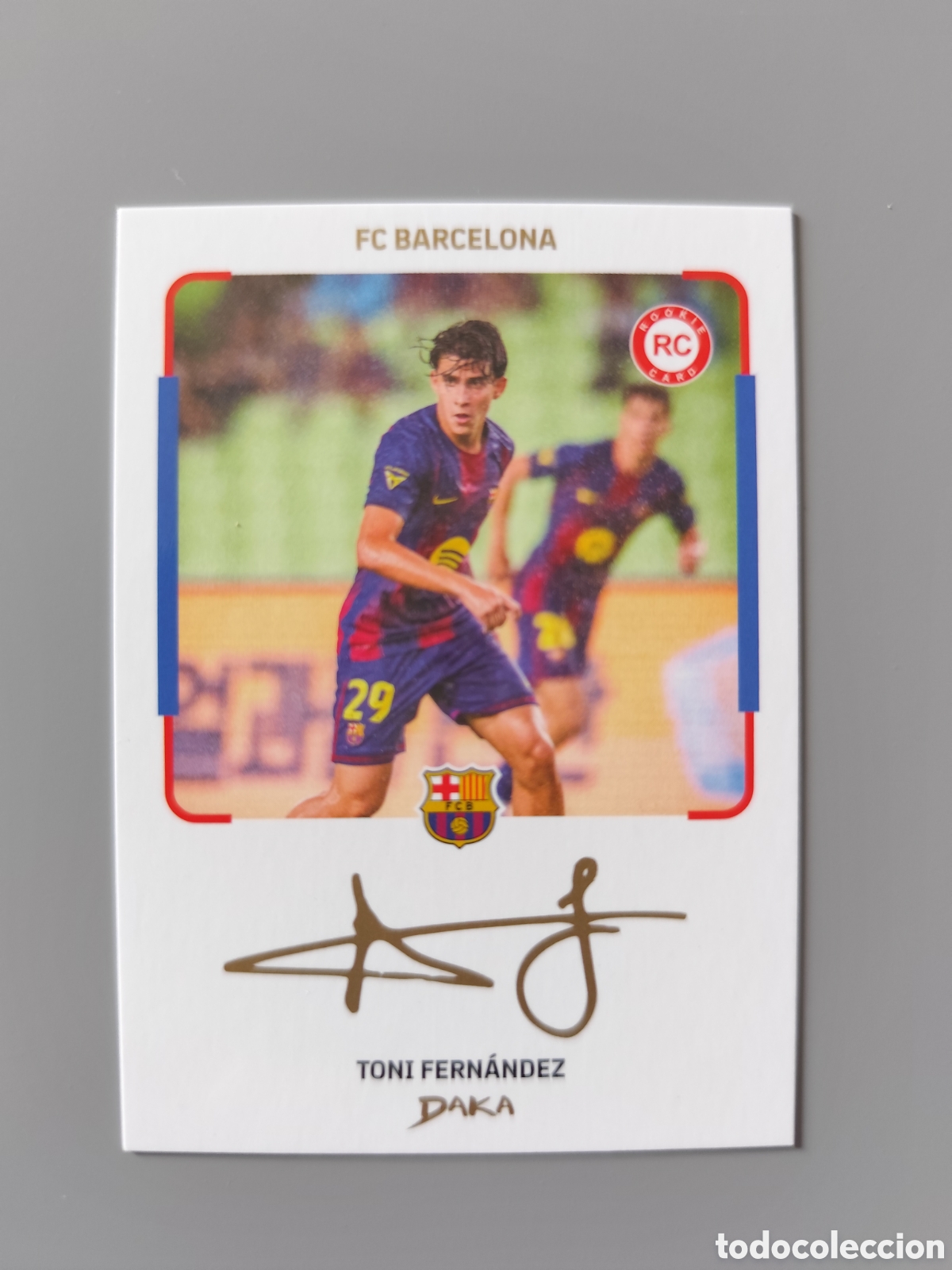 Cromos de F&uacute;tbol: Firma Toni Fernandez