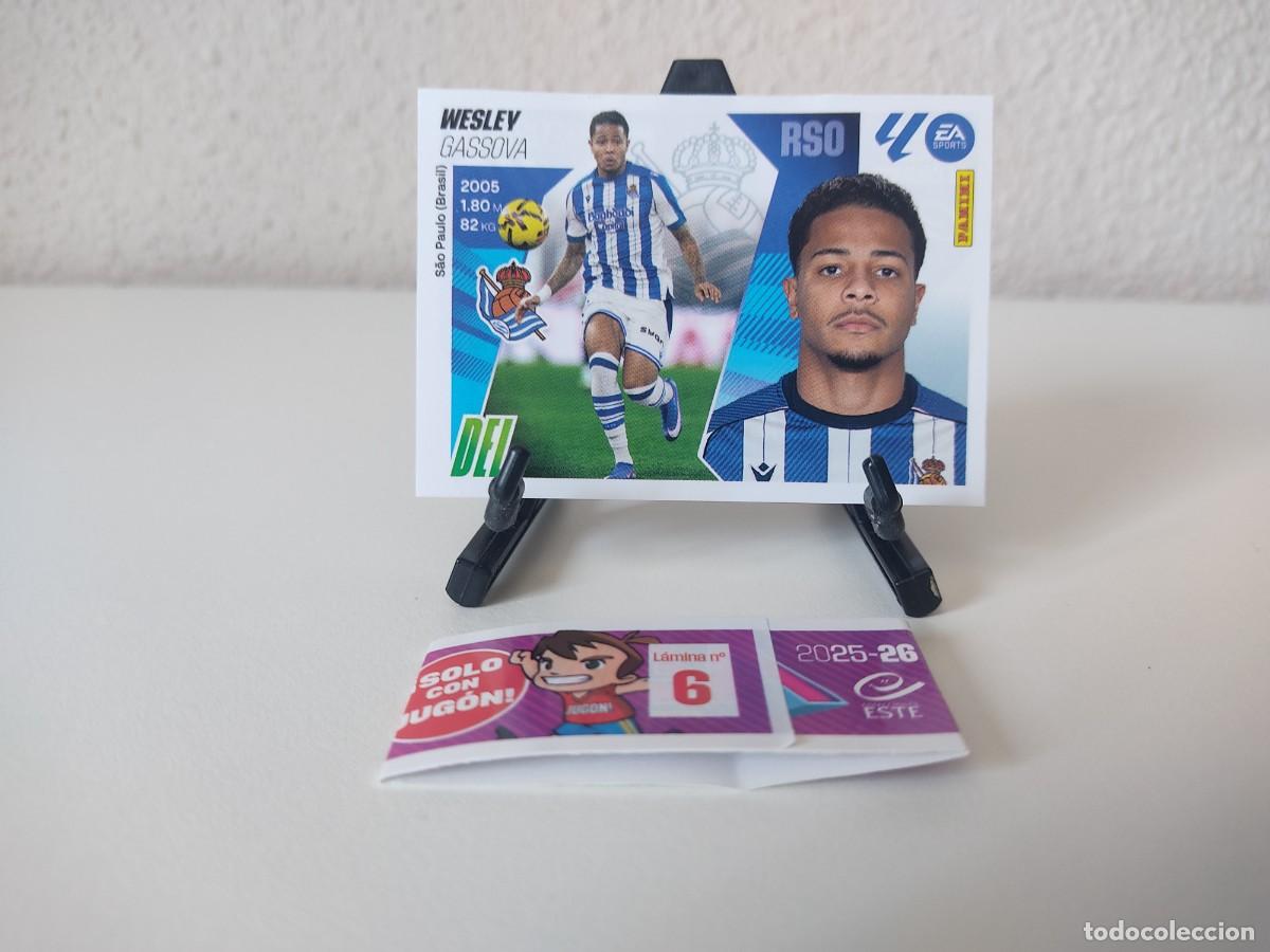 Cromos de F&uacute;tbol: Wesley Gassova Real Sociedad MERCADO INVIERNO Liga Este 2025 2026