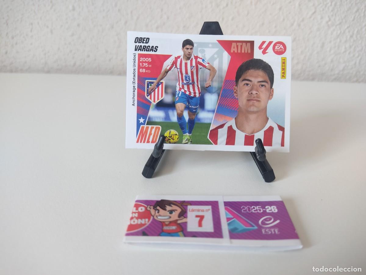Cromos de F&uacute;tbol: Obed Vargas Atl&eacute;tico Madrid MERCADO INVIERNO Liga Este 2025 2026
