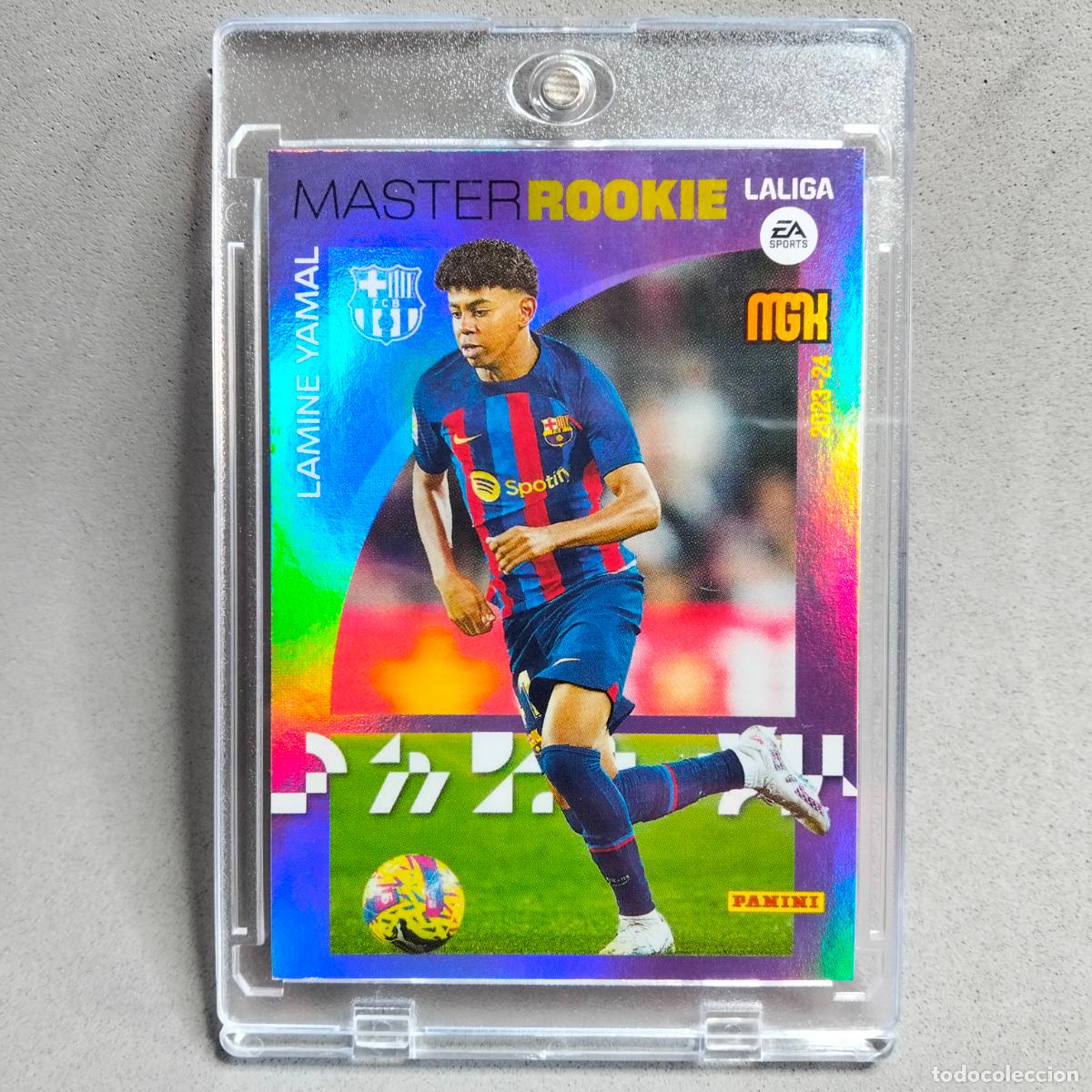 Cromos de F&uacute;tbol: Cromo, figurita. LAMINE YAMAL ROOKIE FCB n&uacute;mero 423. MGK 23/24 - Panini MegaCracks temporada 2023-24