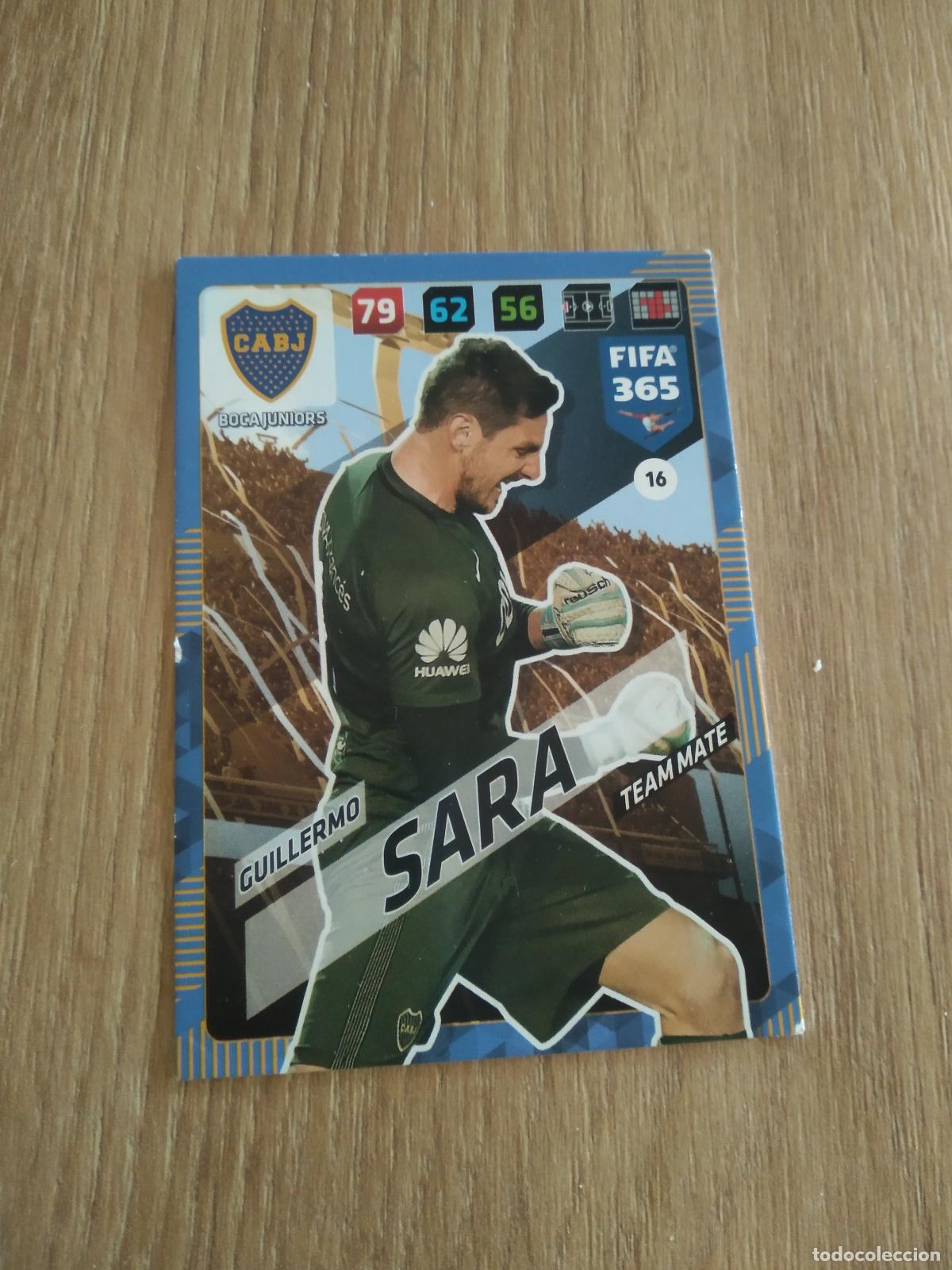 Cromos de F&uacute;tbol: 16 GUILLERMO SARA BOCA JUNIORS CROMO FUTBOL PANINI ADRENALYN 17-18 FIFA 365 2017-2018