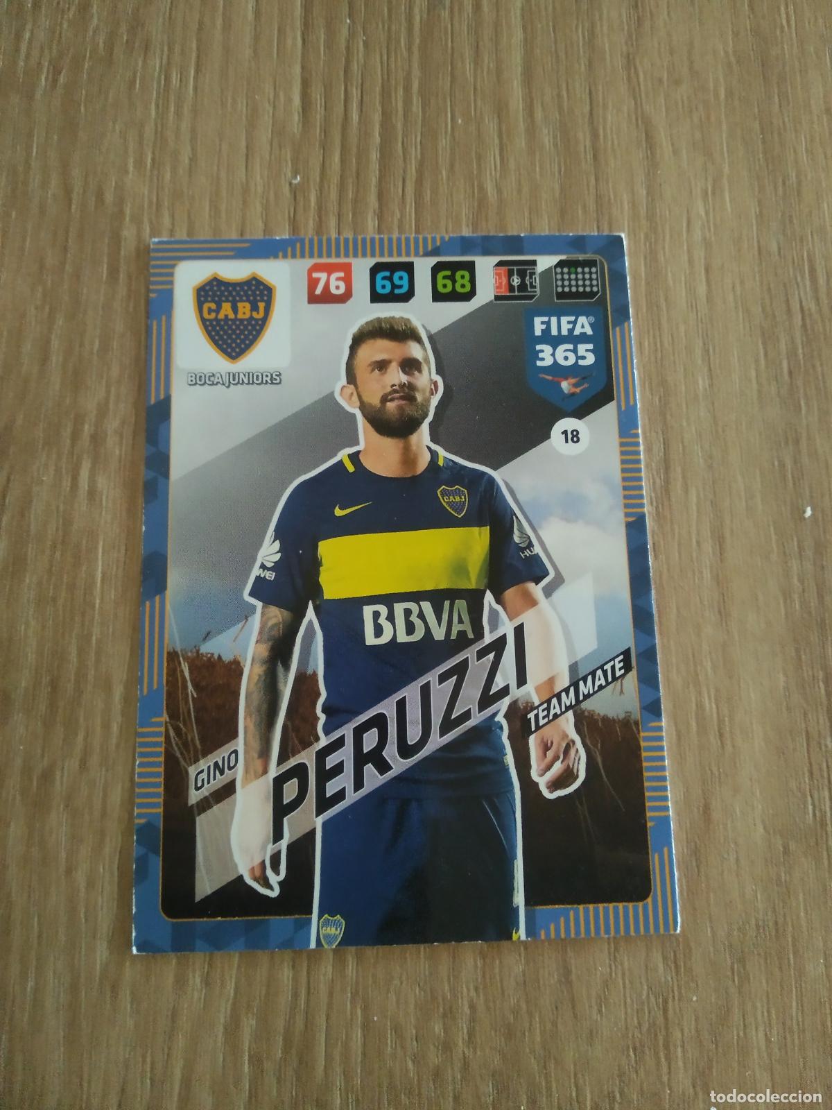 Cromos de F&uacute;tbol: 18 GINO PERUZZI BOCA JUNIORS CROMO FUTBOL PANINI ADRENALYN 17-18 FIFA 365 2017-2018