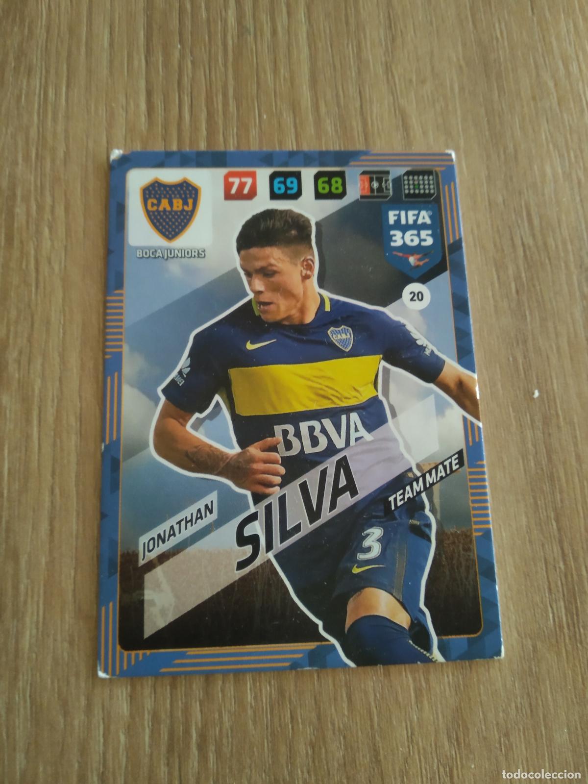 Cromos de F&uacute;tbol: 20 JONATHAN SILVA BOCA JUNIORS CROMO FUTBOL PANINI ADRENALYN 17-18 FIFA 365 2017-2018