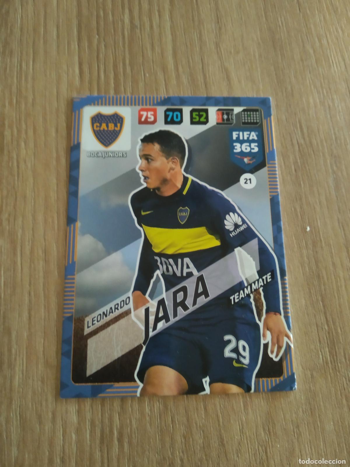 Cromos de F&uacute;tbol: 21 LEONARDO JARA BOCA JUNIORS CROMO FUTBOL PANINI ADRENALYN 17-18 FIFA 365 2017-2018