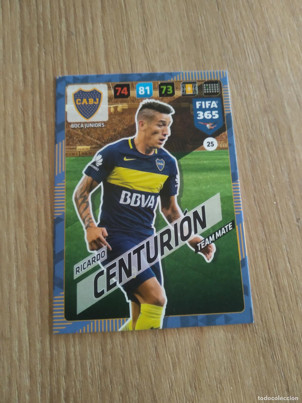 Cromos de F&uacute;tbol: 25 RICARDO CENTURION BOCA JUNIORS CROMO FUTBOL PANINI ADRENALYN 17-18 FIFA 365 2017-2018