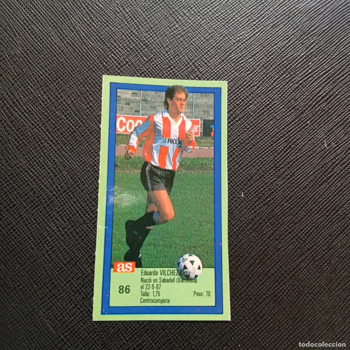 Fu&szlig;ball-Sticker: 86 VILCHEZ LOGRO&Ntilde;ES AS 1989 1990 CROMO FUTBOL LIGA 89 90 - SIN PEGAR - A135 PG514