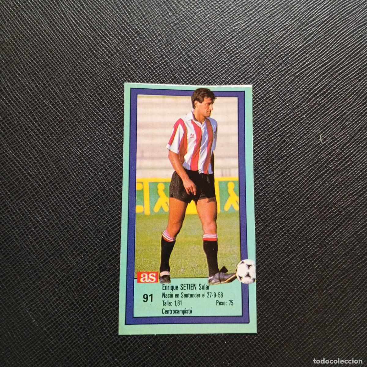 Fu&szlig;ball-Sticker: 91 SETIEN LOGRO&Ntilde;ES AS 1989 1990 CROMO FUTBOL LIGA 89 90 - SIN PEGAR - A135 PG514