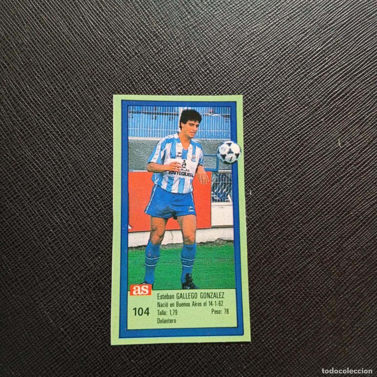 Fu&szlig;ball-Sticker: 104 GALLEGO GONZALEZ MALAGA AS 1989 1990 CROMO FUTBOL LIGA 89 90 - SIN PEGAR - A135 PG523