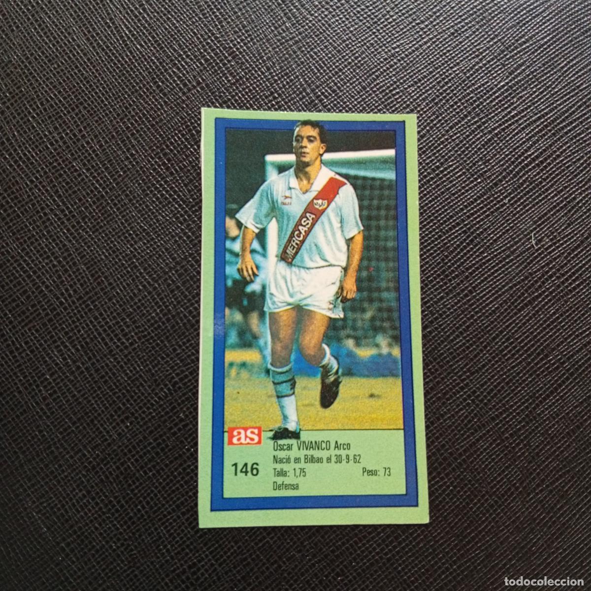 Cromos de F&uacute;tbol: 146 OSCAR VIVANCO RAYO VALLECANO AS 1989 1990 CROMO FUTBOL LIGA 89 90 - SIN PEGAR - A103 PG28