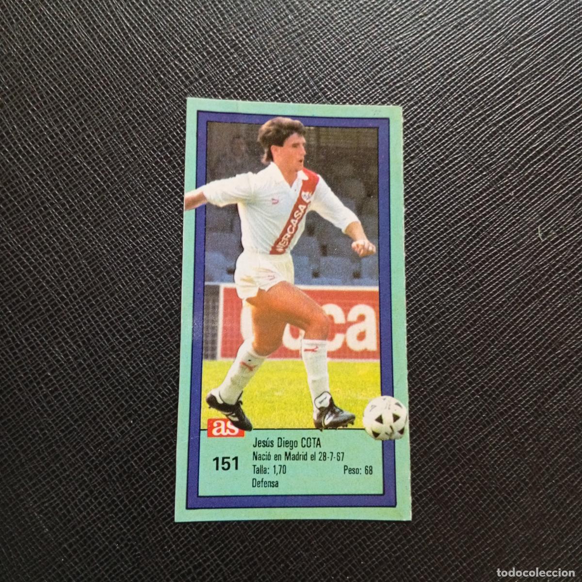 Cromos de F&uacute;tbol: 151 COTA RAYO VALLECANO AS 1989 1990 CROMO FUTBOL LIGA 89 90 - SIN PEGAR - A103 PG28
