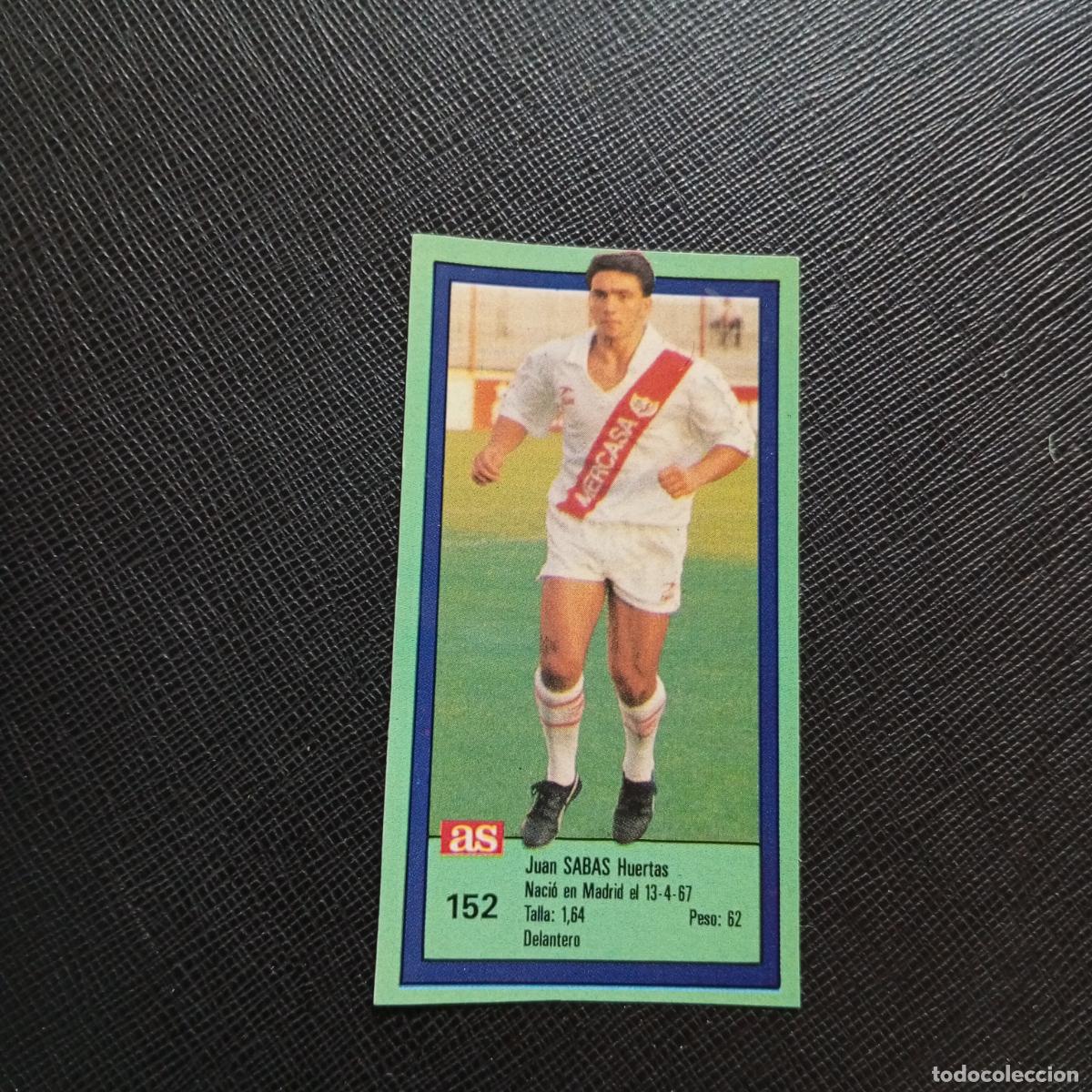 Cromos de F&uacute;tbol: 152 SABAS RAYO VALLECANO AS 1989 1990 CROMO FUTBOL LIGA 89 90 - SIN PEGAR - A103 PG28