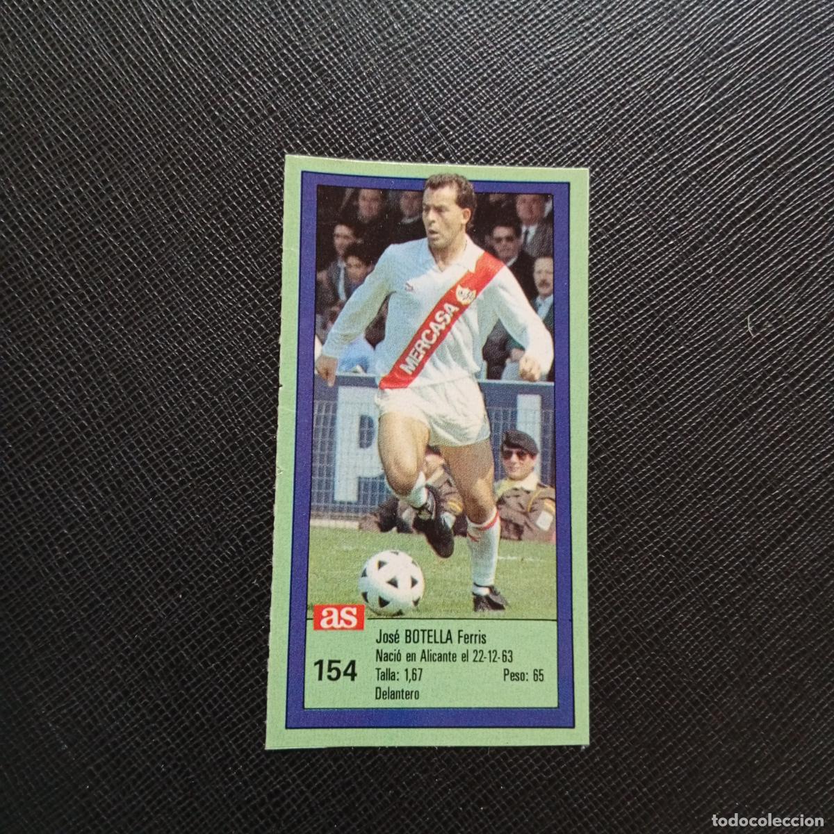 Cromos de F&uacute;tbol: 154 BOTELLA RAYO VALLECANO AS 1989 1990 CROMO FUTBOL LIGA 89 90 - SIN PEGAR - A103 PG37
