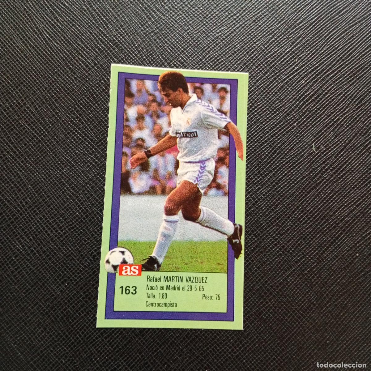 Cromos de F&uacute;tbol: 163 MARTIN VAZQUEZ REAL MADRID AS 1989 1990 CROMO FUTBOL LIGA 89 90 - SIN PEGAR - A103 PG46