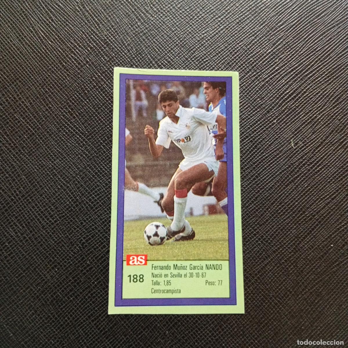 Cromos de F&uacute;tbol: 188 NANDO SEVILLA AS 1989 1990 CROMO FUTBOL LIGA 89 90 - SIN PEGAR - A103 PG55