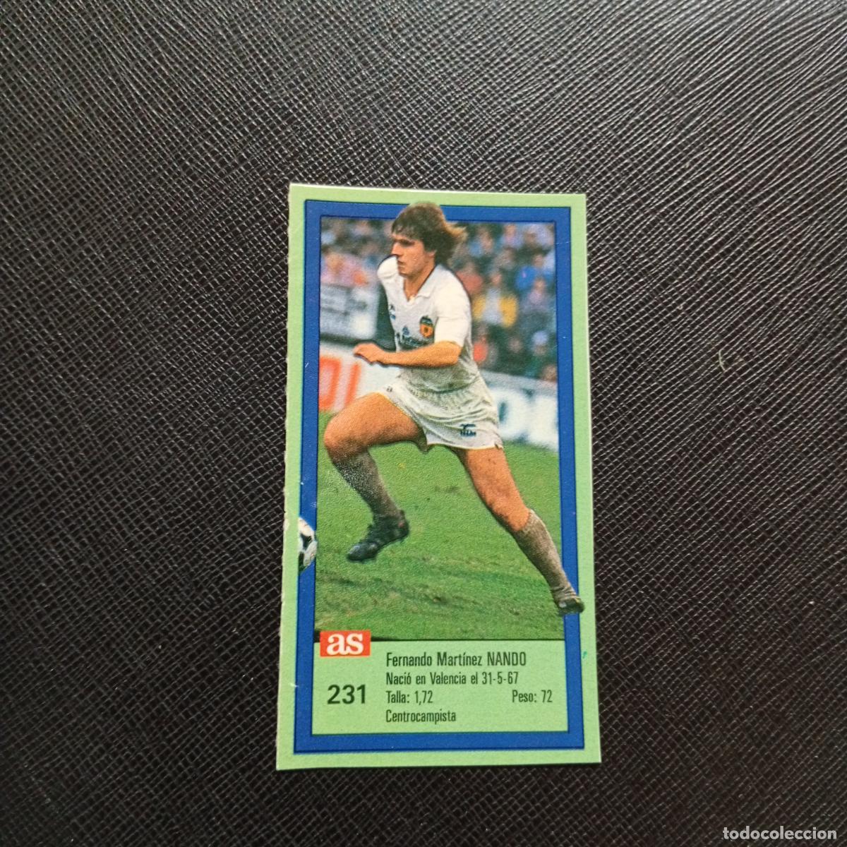 Cromos de F&uacute;tbol: 231 NANDO VALENCIA AS 1989 1990 CROMO FUTBOL LIGA 89 90 - SIN PEGAR - A103 PG73