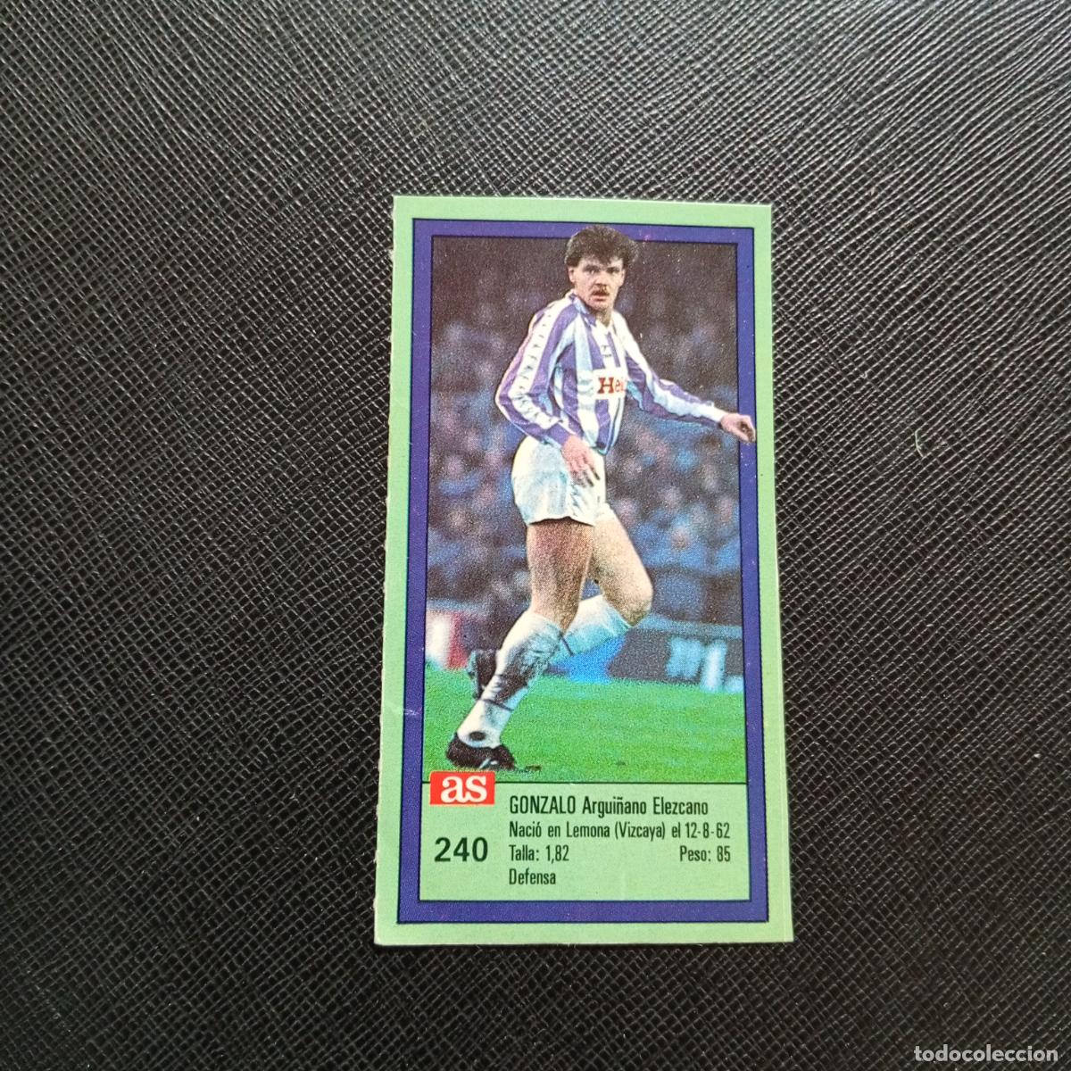 Cromos de F&uacute;tbol: 240 GONZALO VALLLADOLID AS 1989 1990 CROMO FUTBOL LIGA 89 90 - SIN PEGAR - A103 PG100