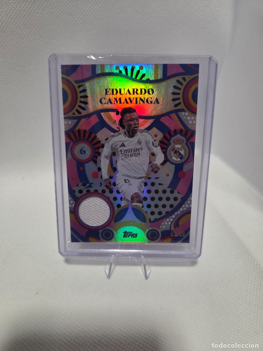 Cromos de F&uacute;tbol: 2025 Topps Real Madrid Team Set 2024/25 Flamenco Flare Relics #FR-EC Eduardo Camavinga 83/99