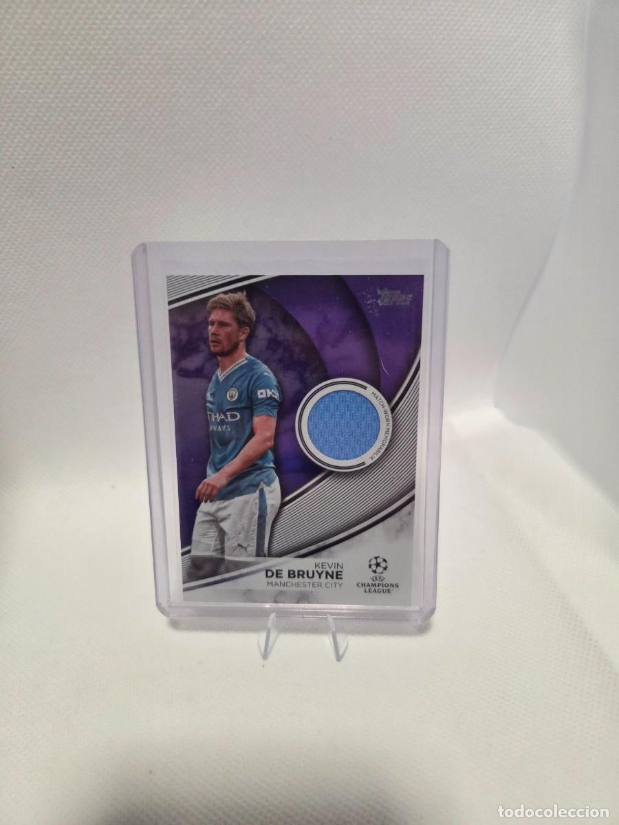 Cromos de F&uacute;tbol: 2023/24 Topps UCC Topps Superstars Relics #TS-KB Kevin De Bruyne Memorabilia Purple 244/299