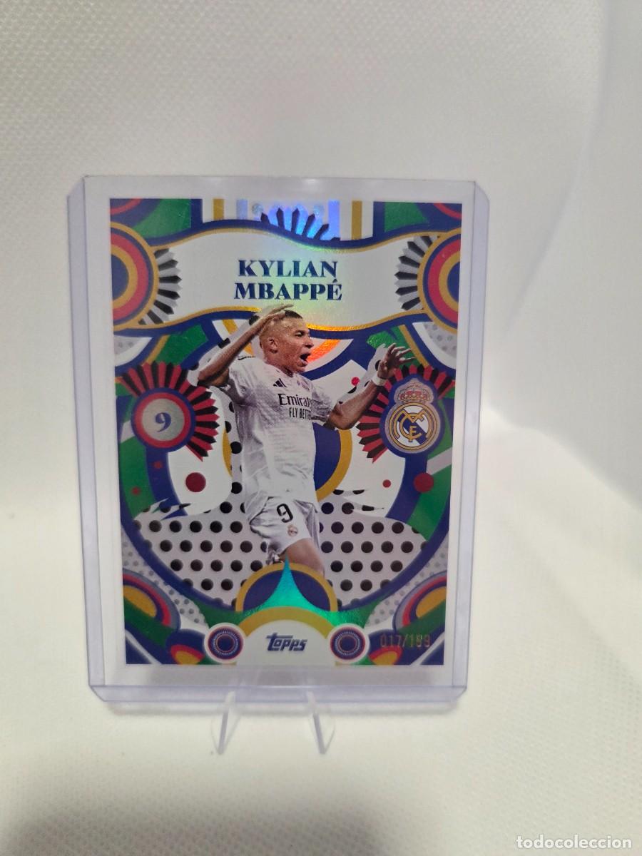 Cromos de F&uacute;tbol: 2025 Topps Real Madrid Team Set 2024/25 Flamenco Flare #27 Kylian Mbappe 17/199