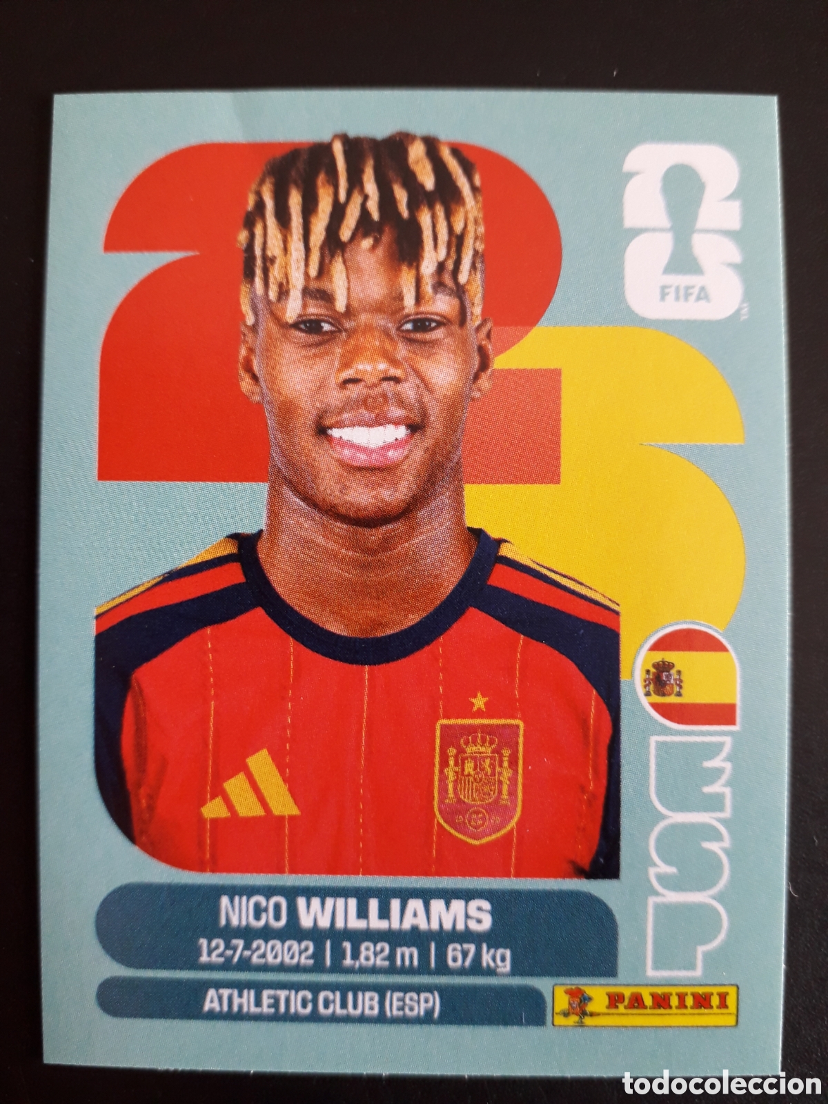 Fu&szlig;ball-Sticker: NICO WILLIAMS ESPA&Ntilde;A ESP 17 MUNDIAL F&Uacute;TBOL 2026 FIFA WORLD CUP PANINI SIN PEGAR PEDIDO M&Iacute;NIMO 3&euro;