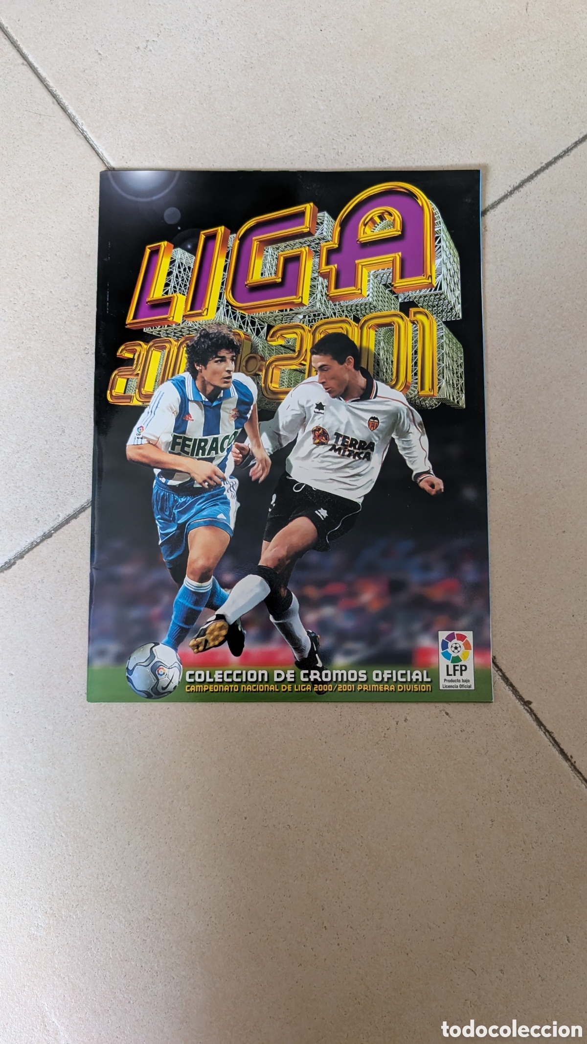 Cromos de F&uacute;tbol: ALBUM PLANCHA VACIO LIGA ESTE 2000/01 00 01 NUNCA TUVO CROMOS PEGADOS