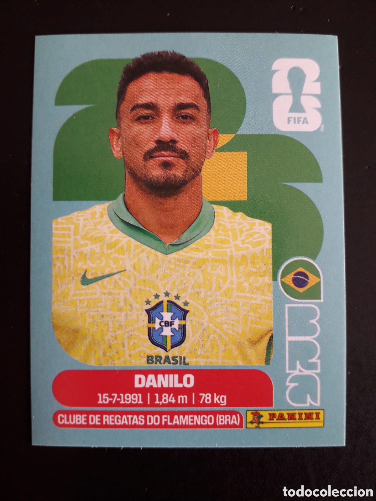 Fu&szlig;ball-Sticker: DANILO BRASIL BRA 7 MUNDIAL F&Uacute;TBOL 2026 FIFA WORLD CUP PANINI SIN PEGAR PEDIDO M&Iacute;NIMO 3&euro;